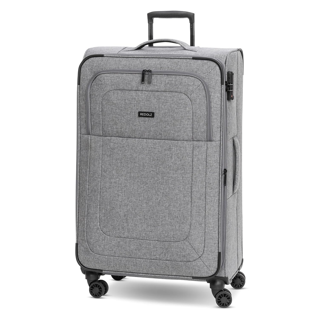 REDOLZ grosser Weichschalen Koffer für Damen & Herren | Leichter Trolley 77 cm mit 4 Doppelrollen &