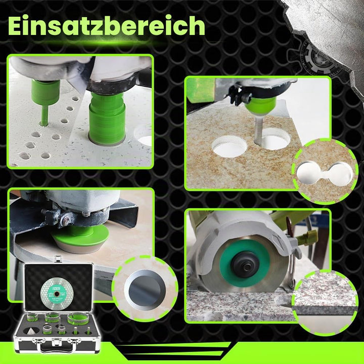 Diamant Fliesenbohrer Set 6-68mm - M14 Diamantbohrer Lochsäge für Fliesen Porzellan Keramik Marmor G