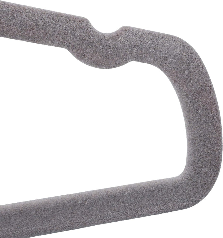 Relaxdays Kleiderbügel Samt, 50er Set, rutschfest, platzsparend, B: 42,5 cm, Hosensteg & Einkerbunge