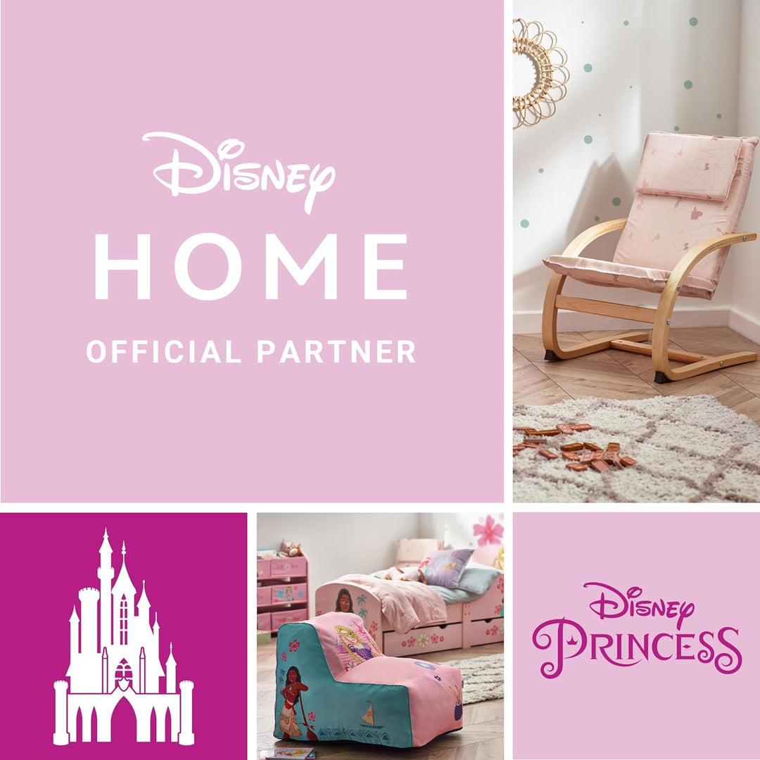 Disney Princess Kinder-Nachttisch, Holzwerkstoff Technisches Holz 15 mm MDF, Light Pink, S Princess