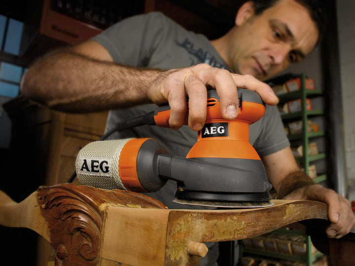 AEG 300 W Exzenterschleifer EX 125 ES, Schleiftellergrösse 125 mm, Kabel