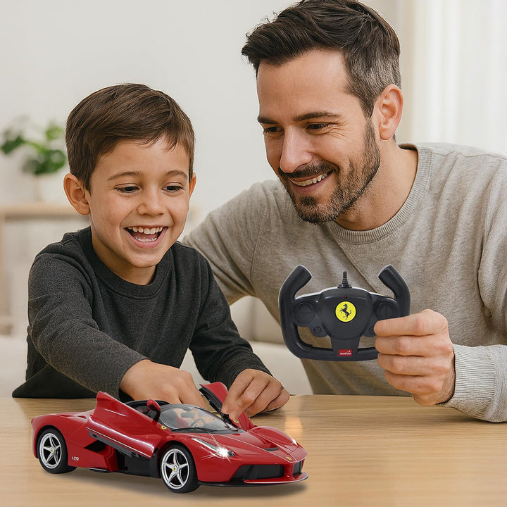 JAMARA 405150 - Ferrari LaFerrari Aperta 1:14 27MHz Driftmodus - Türen öffnen, offiziell lizenziert,