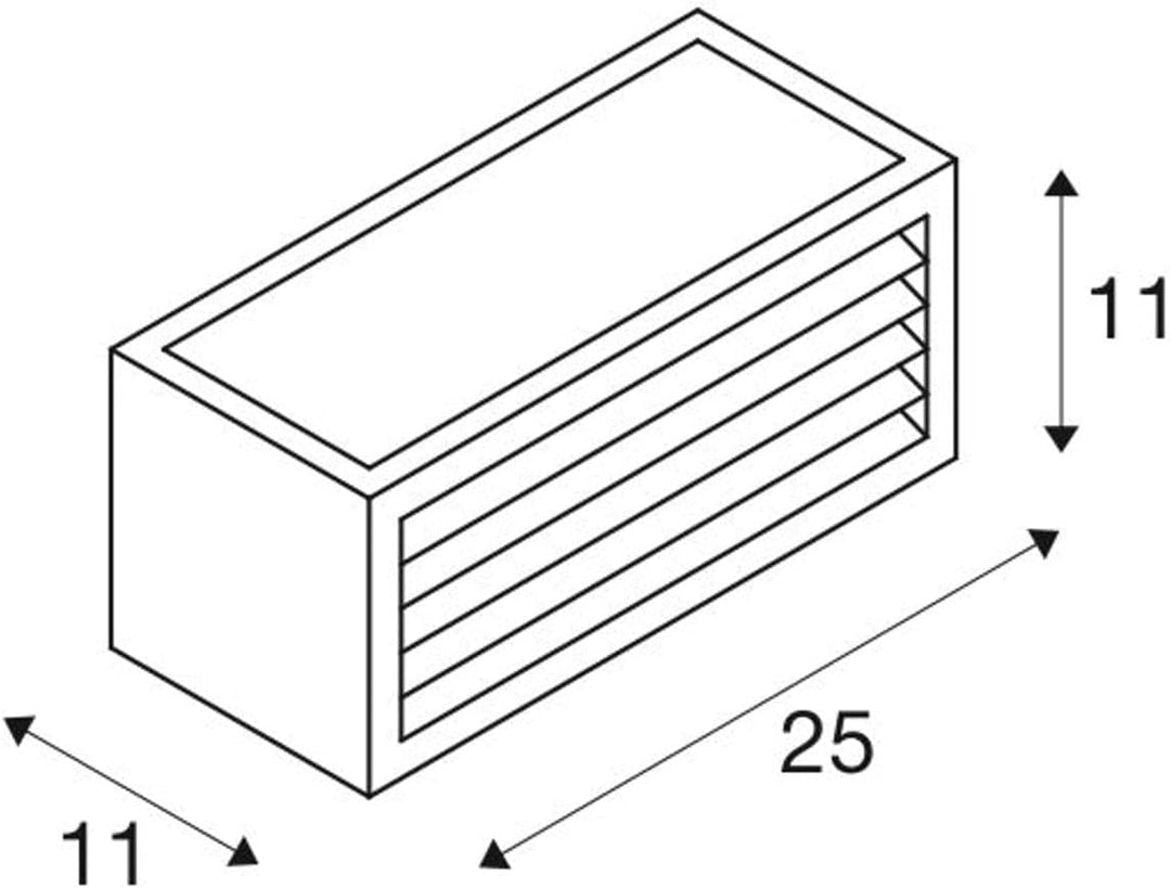 SLV BOX-L | LED Wandleuchte, Aussenbeleuchtung von Wänden, Wegen, Eingängen, LED Strahler, Wand-Lamp