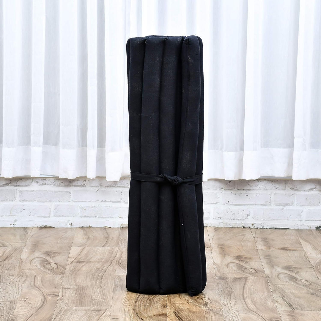 Leewadee Zabuton Rollbare Meditations-Matte Tragbare Sitzmatte Ökologisches Naturprodukt, Kapok, 69