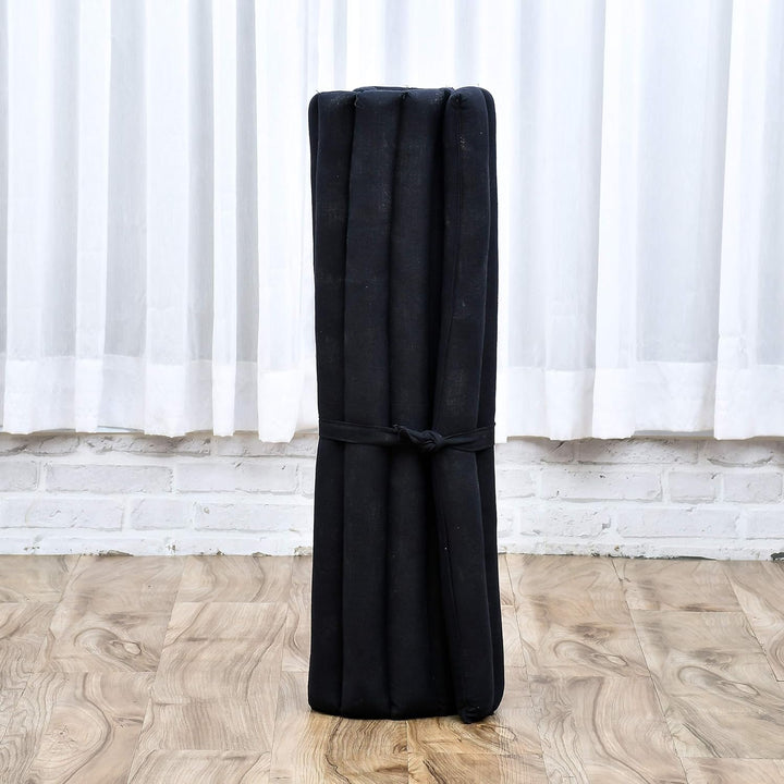 Leewadee Zabuton Rollbare Meditations-Matte Tragbare Sitzmatte Ökologisches Naturprodukt, Kapok, 69