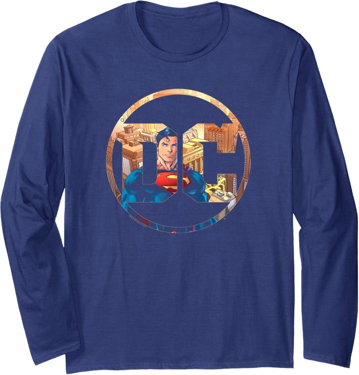 Superman DC Comics Logo Langarmshirt