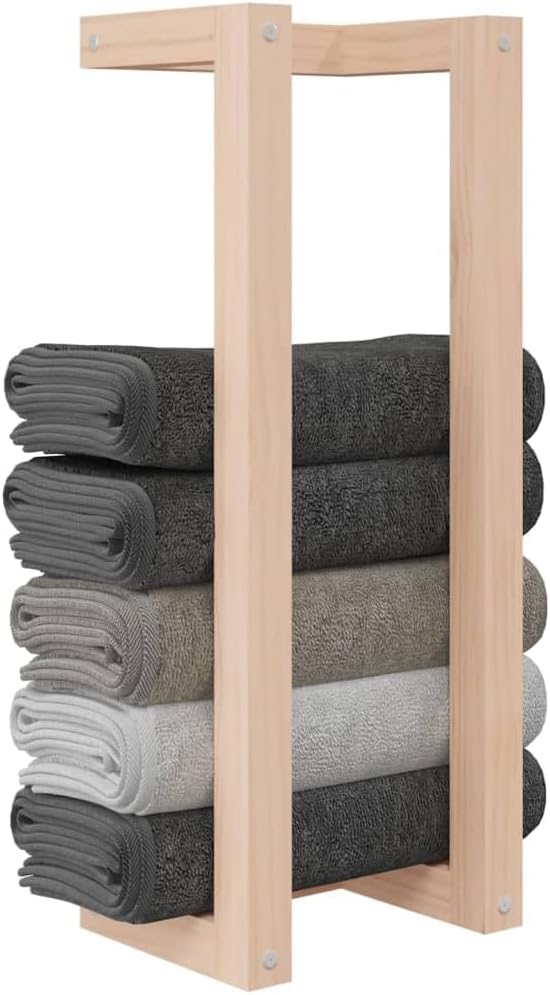 Handtuchhalter Wandmontage, Dekoleiter Stabil für Balkon, Badezimmer, Schlafzimmer, Platzsparend, Br