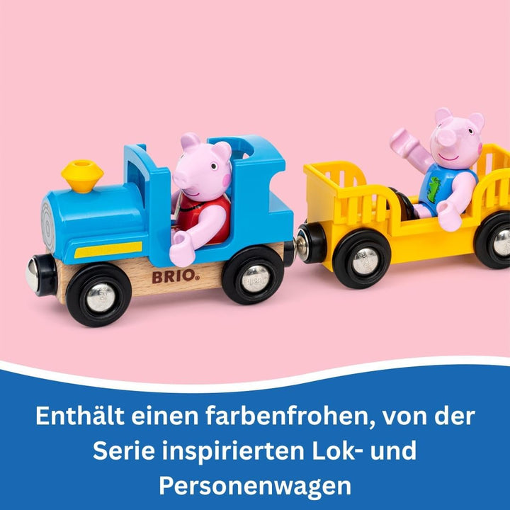 BRIO - Peppa Wutz Zug - Spielzeug-Eisenbahn zur beliebten Kleinkindserie Peppa Wutz - ab 3 Jahren -
