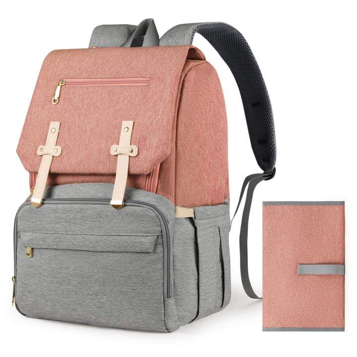 Wickeltasche Rucksack, Grosser Lässig Wickelrucksack mit Wickelunterlage und Isolierten Fächern, Was