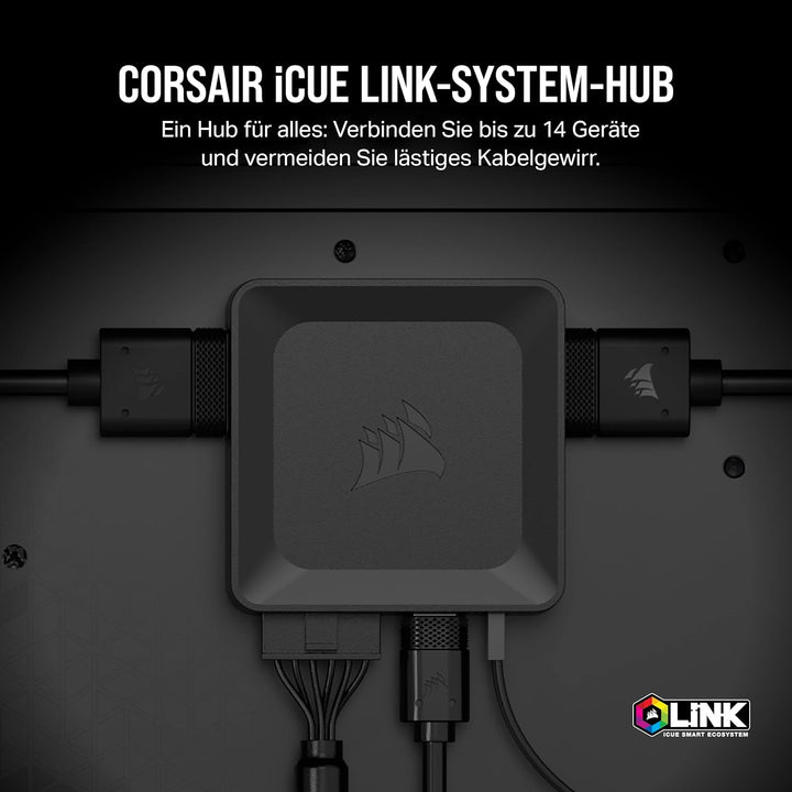 Corsair iCUE LINK System-Hub – Verbindet bis zu 14 iCUE LINK-Geräte – Reduziert Kabelgewirr – Innova
