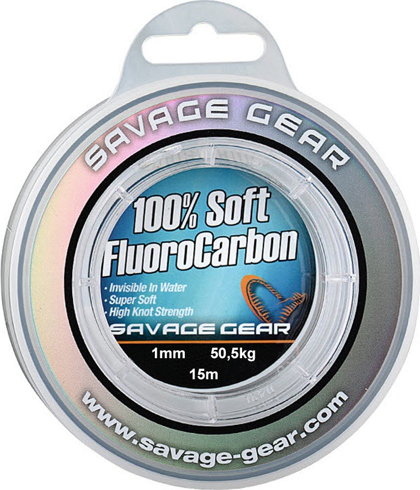Savage Gear Fluorocarbon Vorfachschn. Angeln - 100% Soft 50m 1,00, 1,00