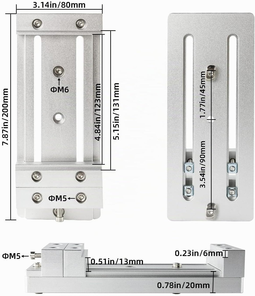Aluminium Mini-Schraubstock Arbeitstisch Clamp für FoxAlien 3018-SE, Masuter 4040 und 4040-XE CNC-Fr