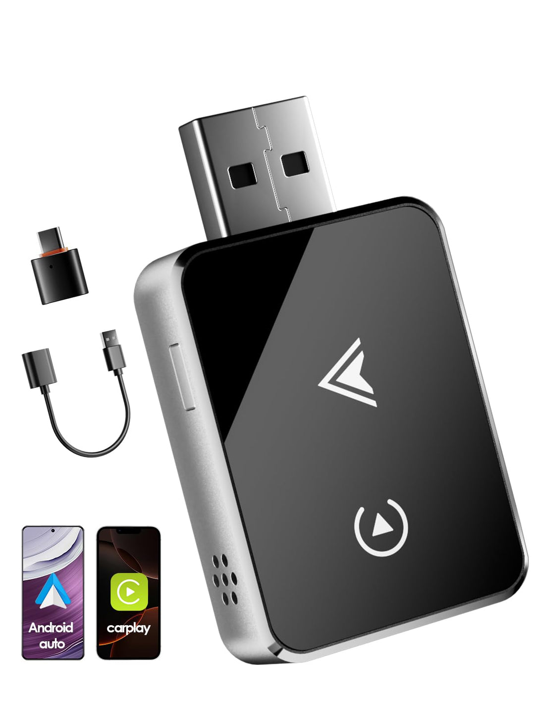 Wireless Adapter 2-in-1 für CarPlay/Android Auto, PARPAT Umwandlung von Kabelgebunden zu Kabellos mi