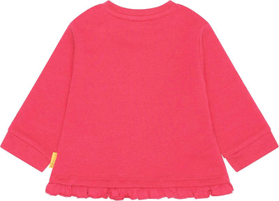 Steiff Baby-Mädchen Teddykopf Sweatshirt 80 Raspberry, 80 Raspberry