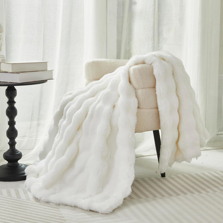 Kuscheldecke Kaninchen Plüsch Flauschige Decke Soft Wohndecke Dick 1000GSM Flanell Decke Couchdecke