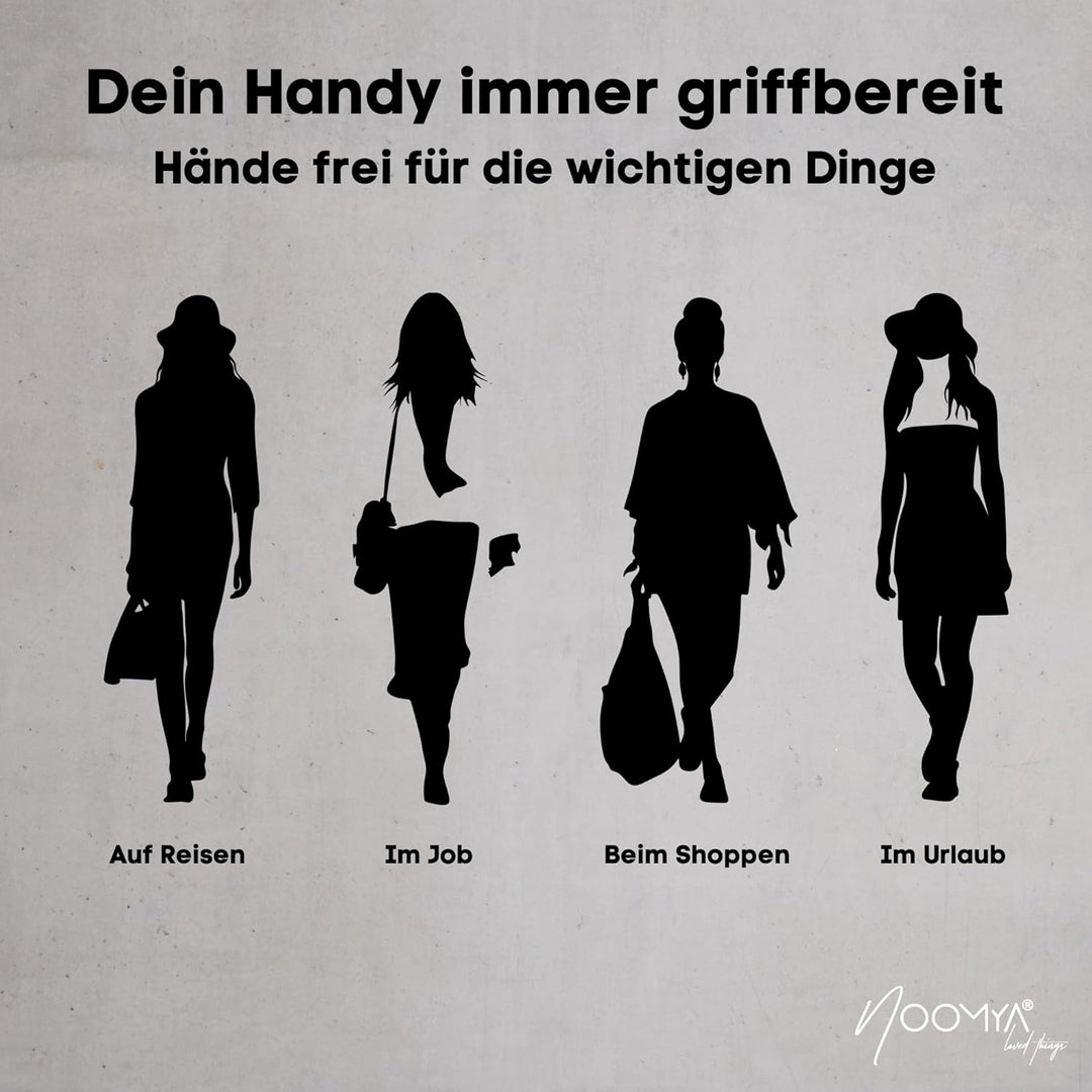 NOOMYA breite Handykette – Handyband universal zum Umhängen mit Adapter, Handy Band verstellbar & ab