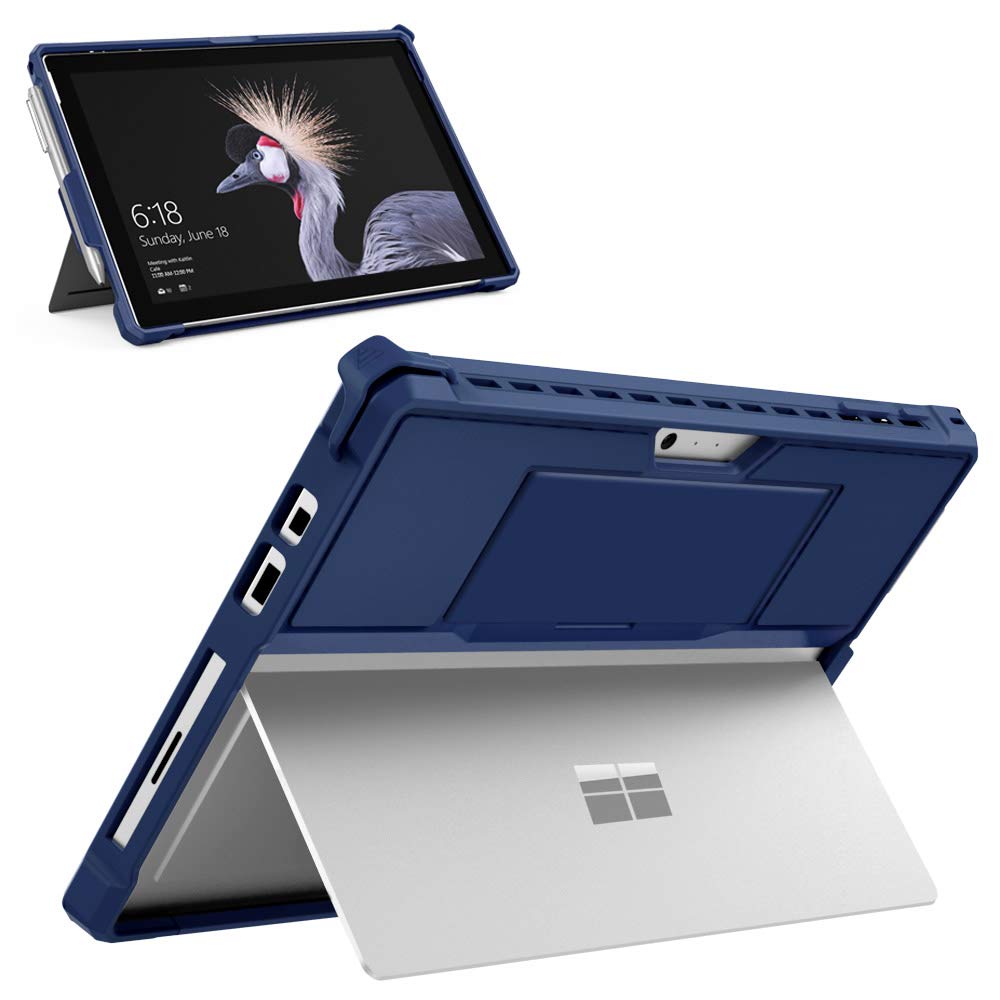 MoKo Hülle für Microsoft Surface Pro 7/ Pro 7+/ Pro 6/5/4/ LTE, Blau | All In One Schutzhülle für Su