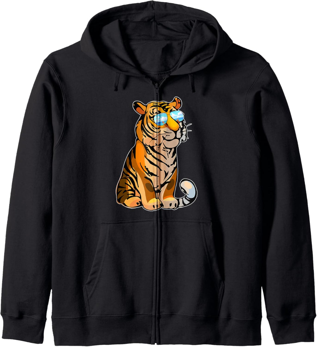 Tiger Wearing Beach Sunglasses Cool Kapuzenjacke