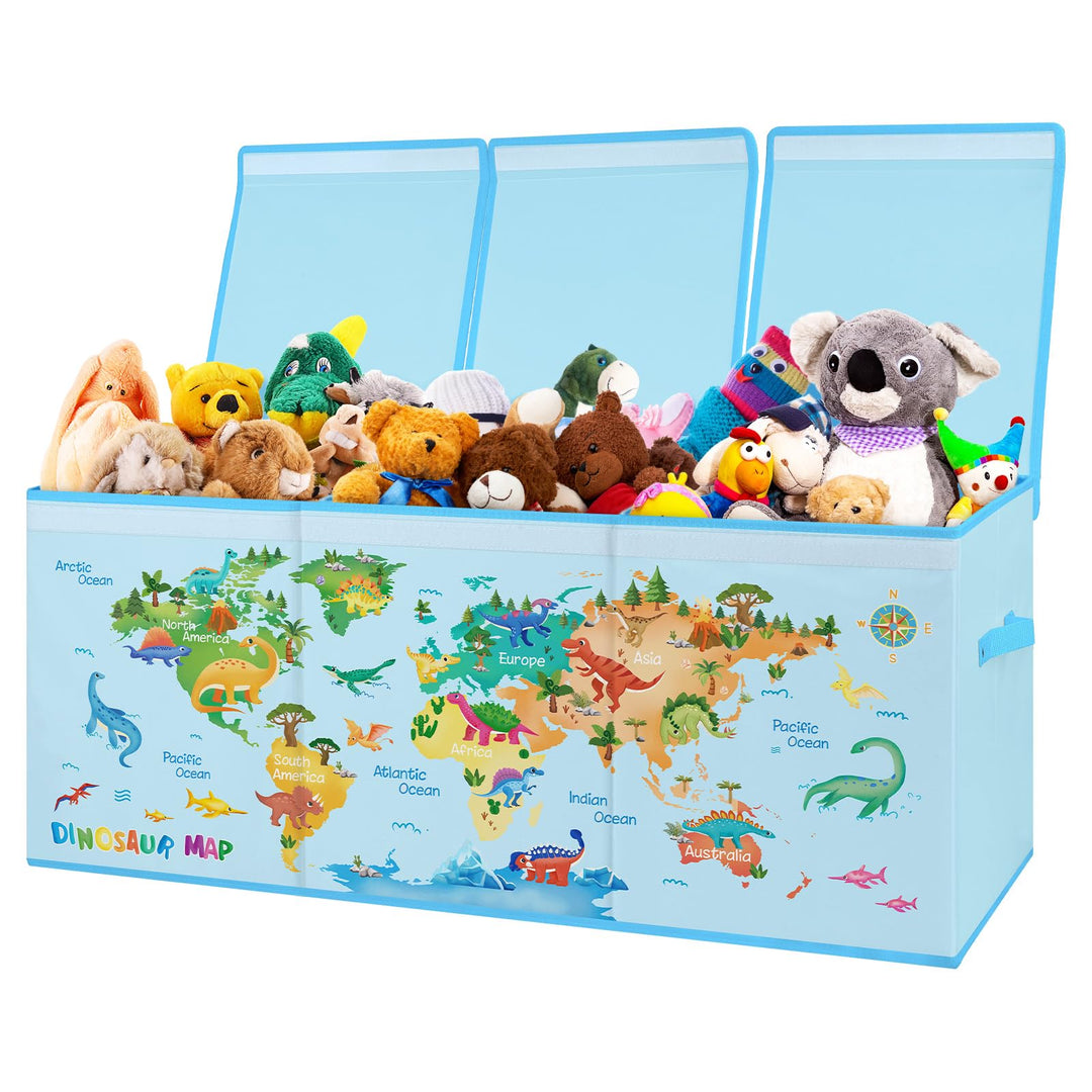 Extra Gross Aufbewahrungsbox mit Deckel Kinder, Zusammenklappbare Oxford-Spielzeugkiste mit Griff fü