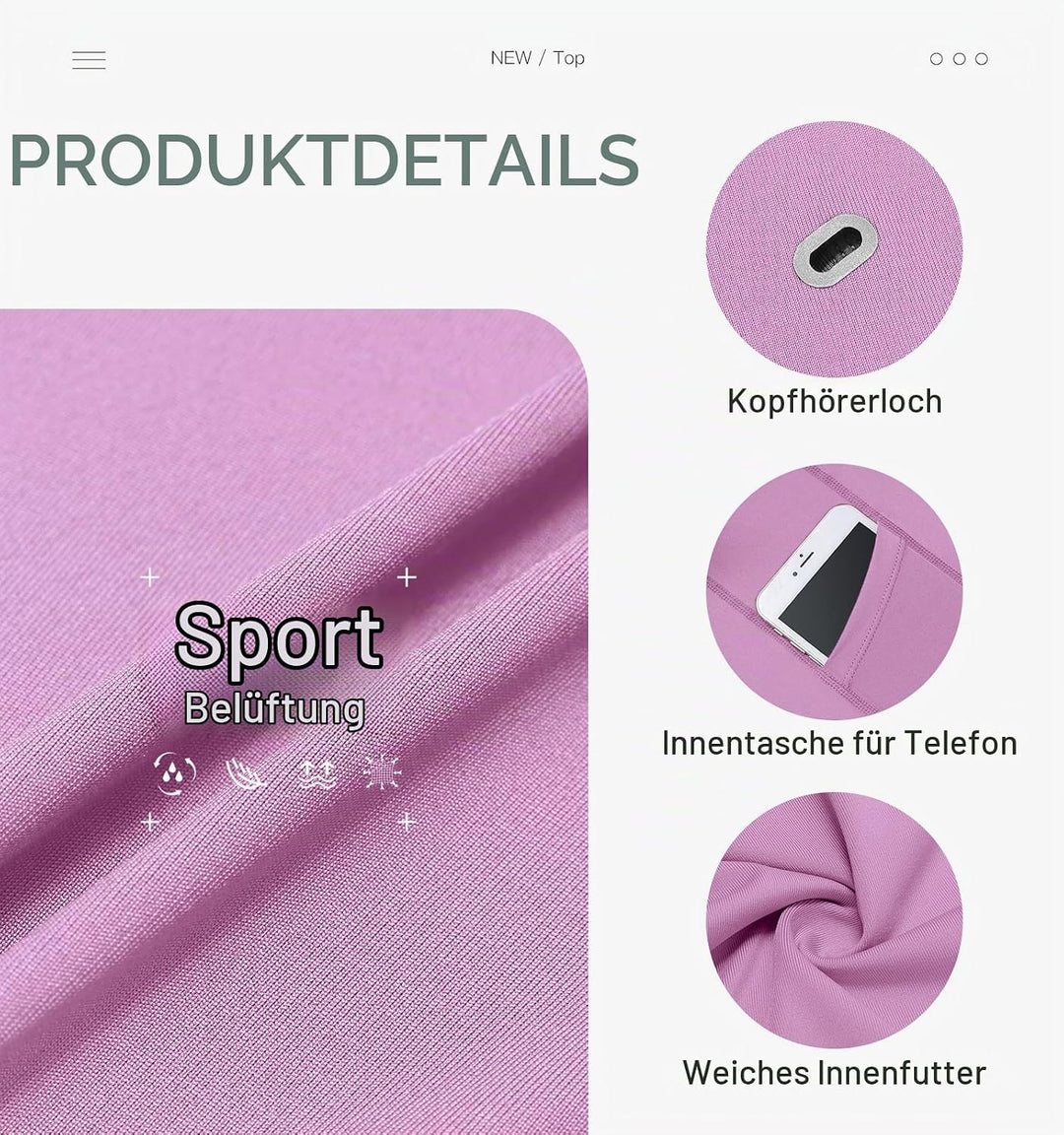 VUTRU Damen Tennisröcke Hohe Taille Tennis Skort mit Taschen Laufröcke Sport Golfrock mit Innenhose