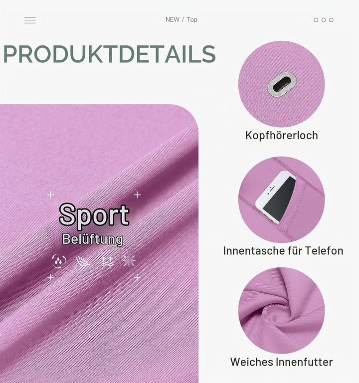 VUTRU Damen Tennisröcke Hohe Taille Tennis Skort mit Taschen Laufröcke Sport Golfrock mit Innenhose