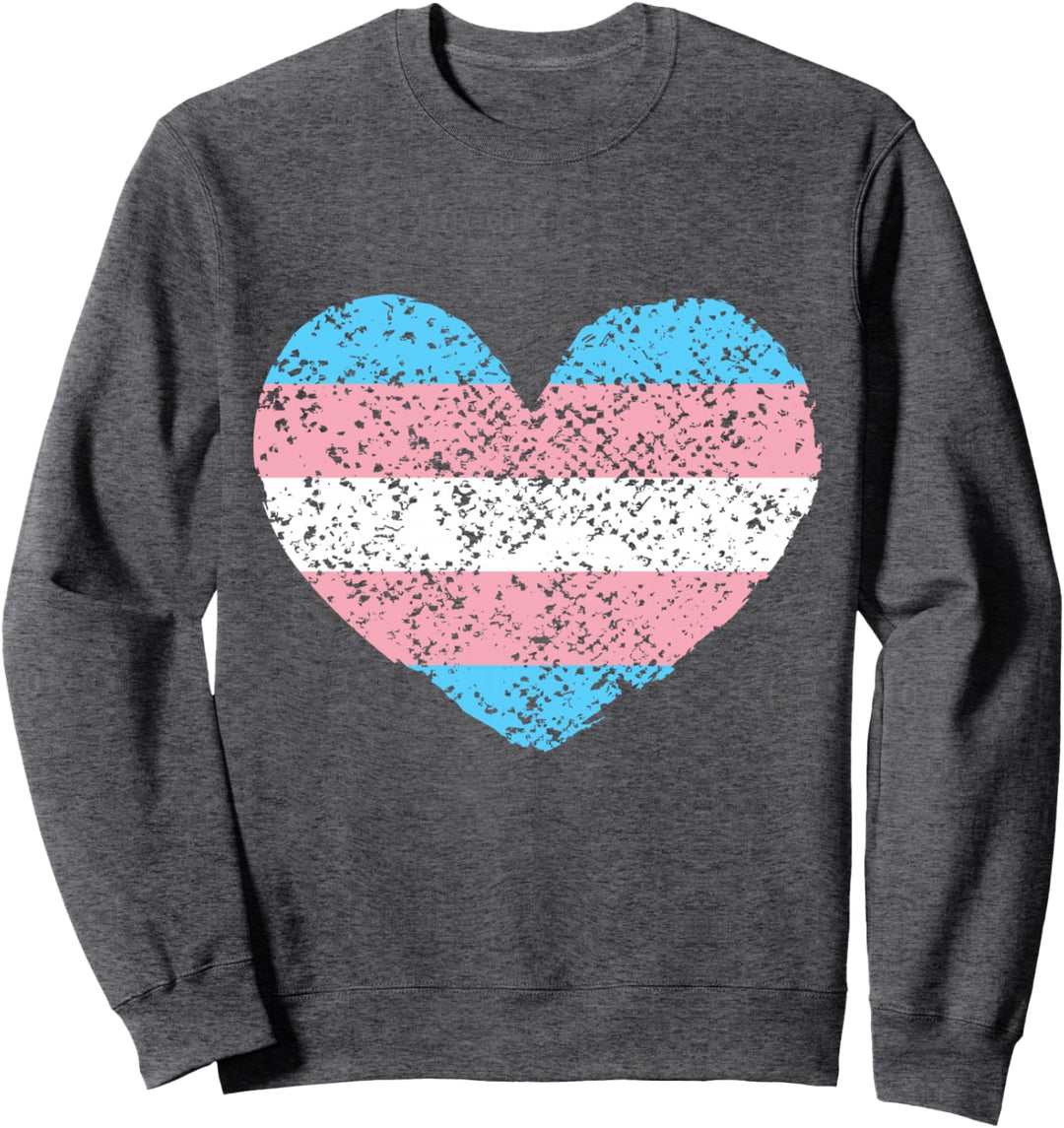 Transgender Pride Heart Flag Sweatshirt