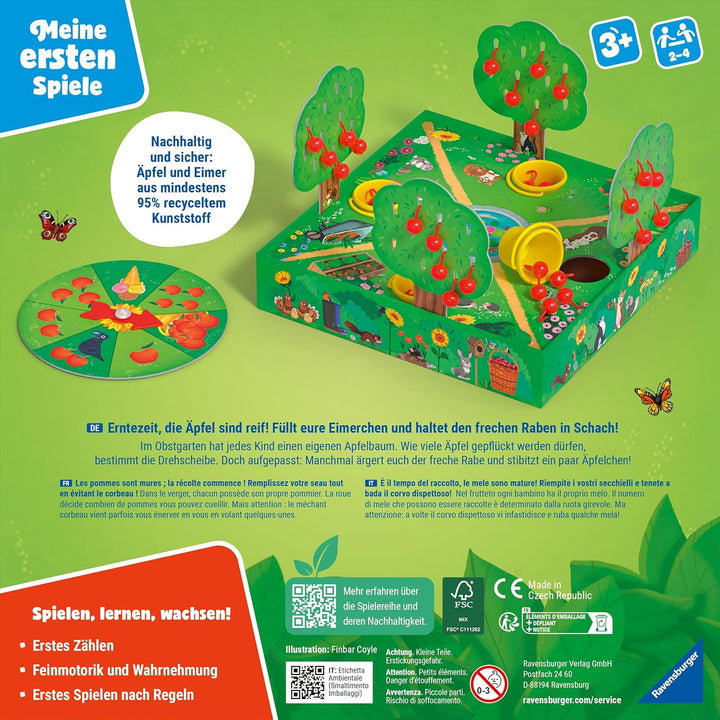 Ravensburger 12010004 Äpfelchen - Meine ersten Spiele: Kinderspiele, Spiele ab 3 Jahre, für 2-4 Spie