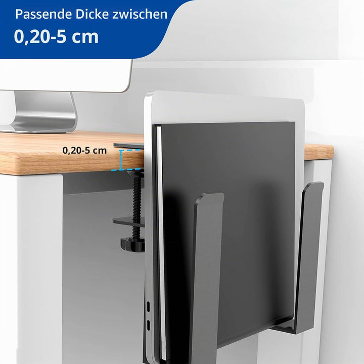 BAIFULAI Verstellbare Schreibtischseitenlaptop-Halterung, Laptop Ständer Vertikal, Metall Laptop Wan