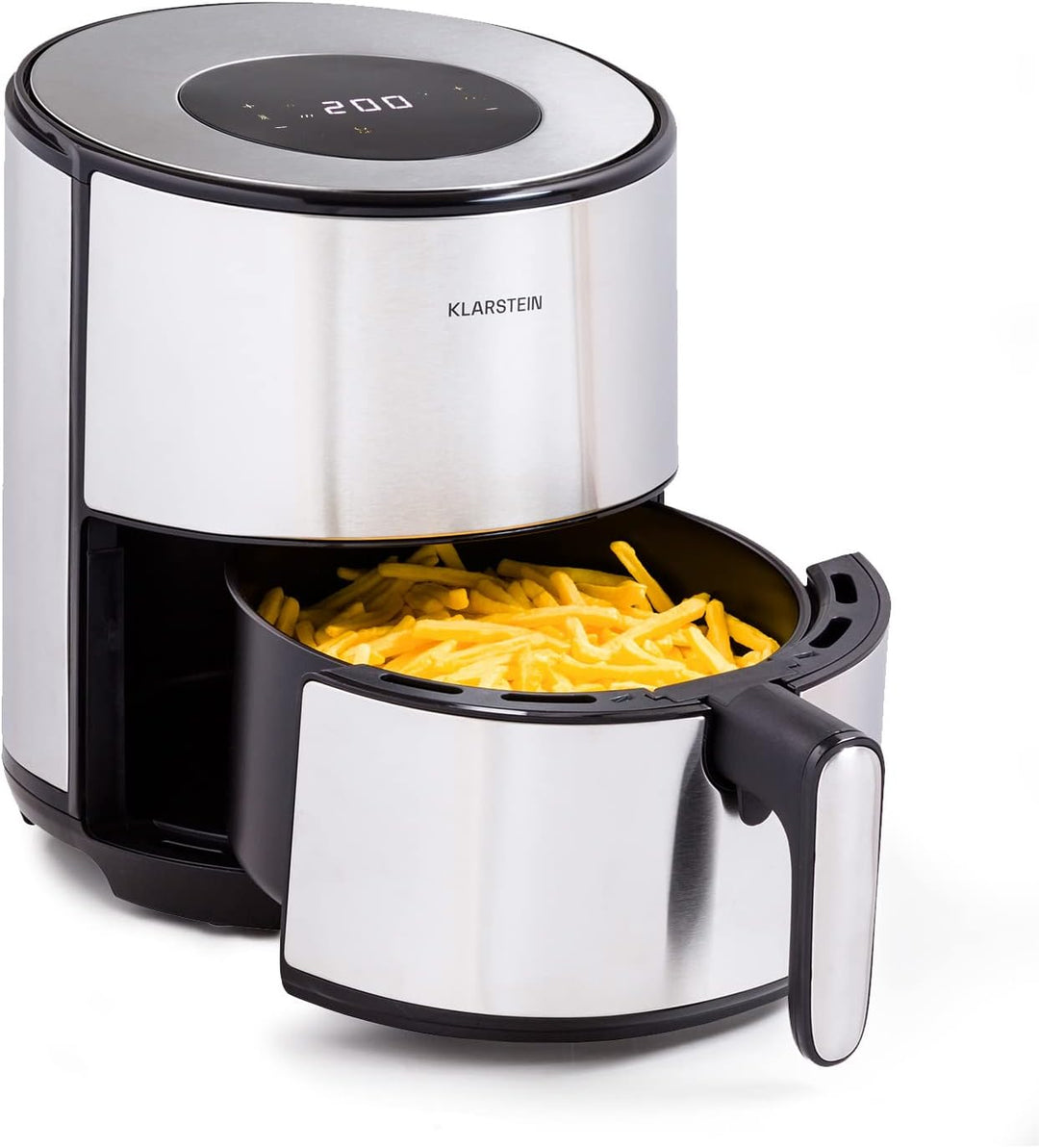 Klarstein Heissluftfriteuse, Air Fryer zum Frittieren, Friteuse mit Touch-Bedienfeld, Timer, Einstel