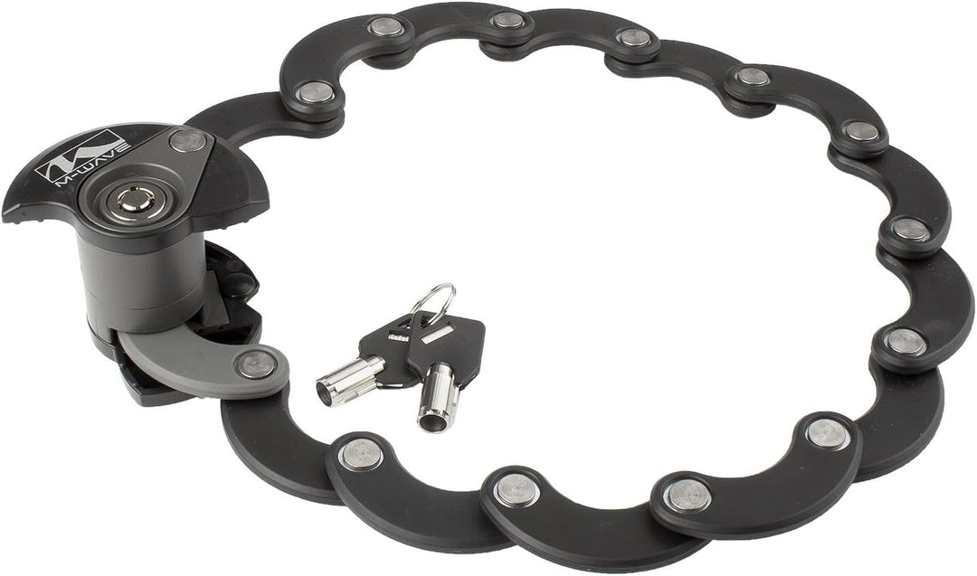 M-Wave Fahrrad Falt-Disc-Schloss F600D Schloss mit Clip-on Halter - 01200159