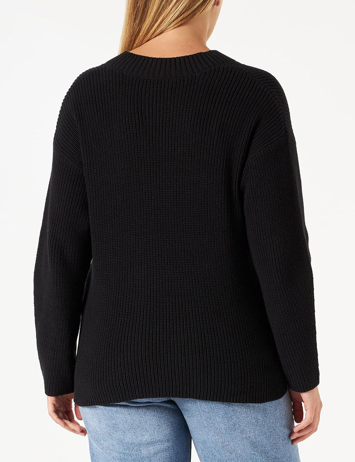 PART TWO Damen Reilapw Pu Pullover XXL Schwarz, XXL Schwarz