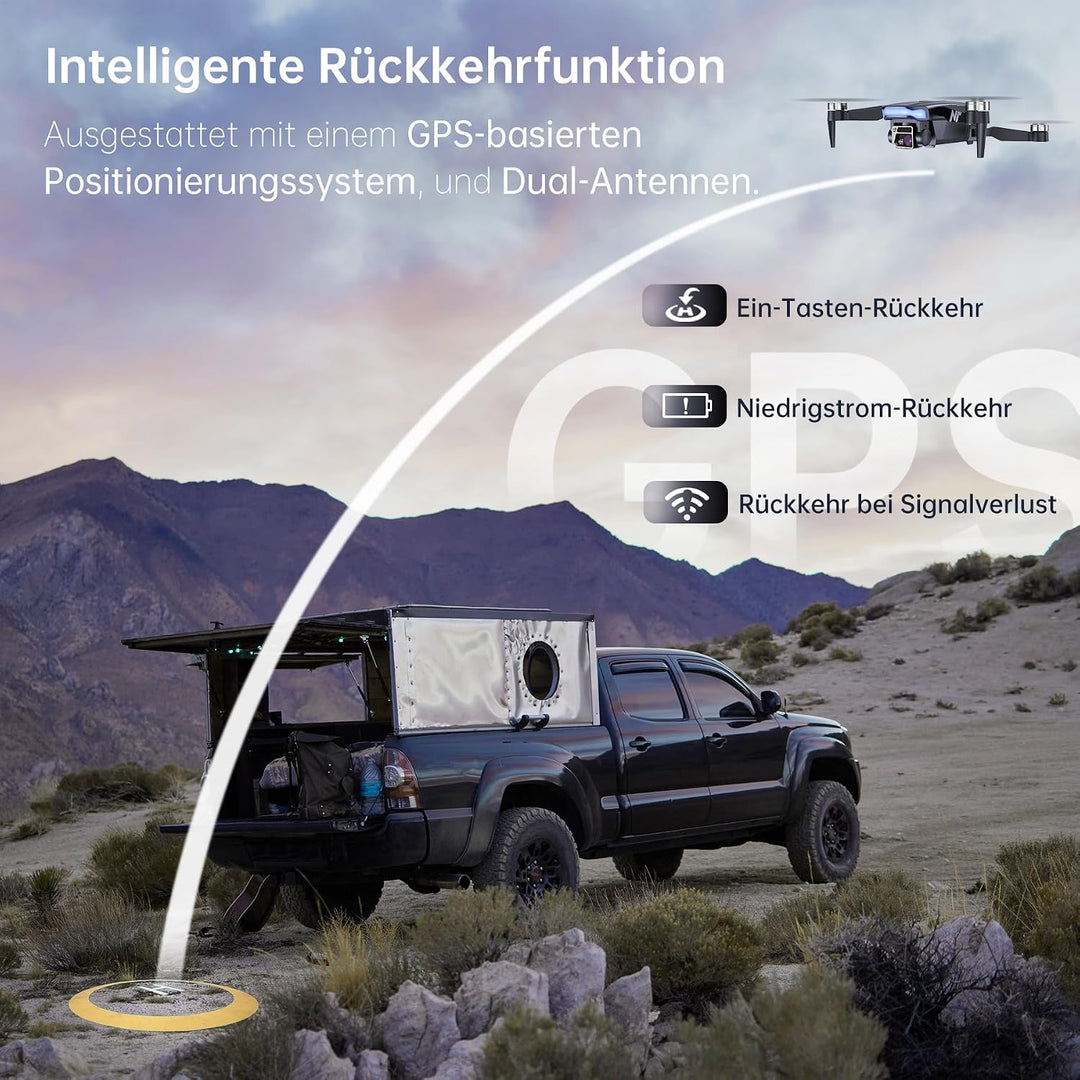GPS Drohne mit Kamera 4K UHD für Erwachsene – 90 Min Flugzeit, lange Reichweite, Auto Return, automa