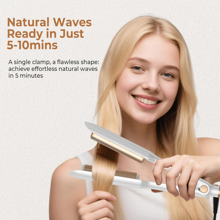UKLISS Welleneisen für Haare Beach Waves Lockenstab geeignet für Anfänger, Ionen Welleneisen für Kur