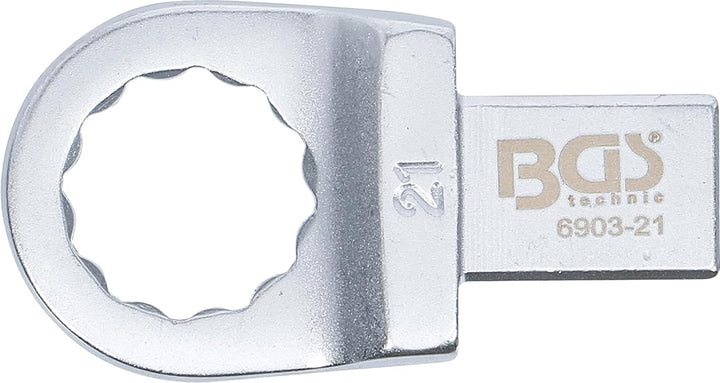 BGS 6903-21 | Einsteck-Ringschlüssel | 21 mm | Aufnahme 14 x 18 mm, 21 mm