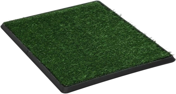 Toilette für Tiere mit Tablett und Kunstrasen, grün, Matte für Hunde, Gitterwanne zum Sauberkeitstra