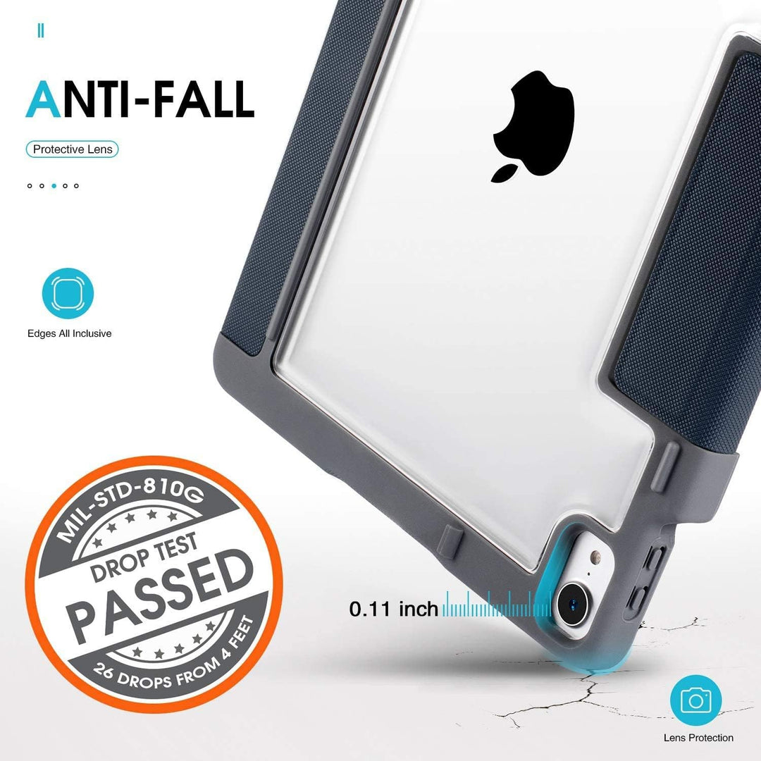 STM Bags Dux Plus Case Folio Schutzhülle für Apple 12,9" iPad Pro (2018) - blau/transparent [Lädt Ap