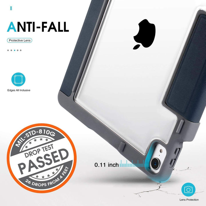 STM Bags Dux Plus Case Folio Schutzhülle für Apple 12,9" iPad Pro (2018) - blau/transparent [Lädt Ap