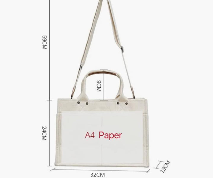Angelkiss Canvas-Tasche mit Griff – grosse Kapazität, Messenger-Tasche, langlebig, mehrere Taschen,