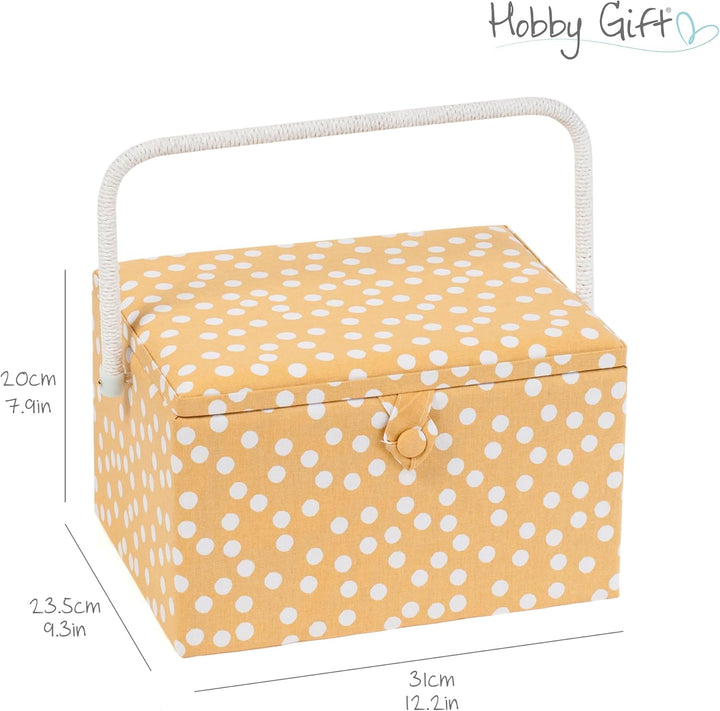 Hobby Gift Exclusive, grosse Nähbox, Bastel-Aufbewahrungsbox, Zubehörablage, Nadelkissen, PVC-Griff
