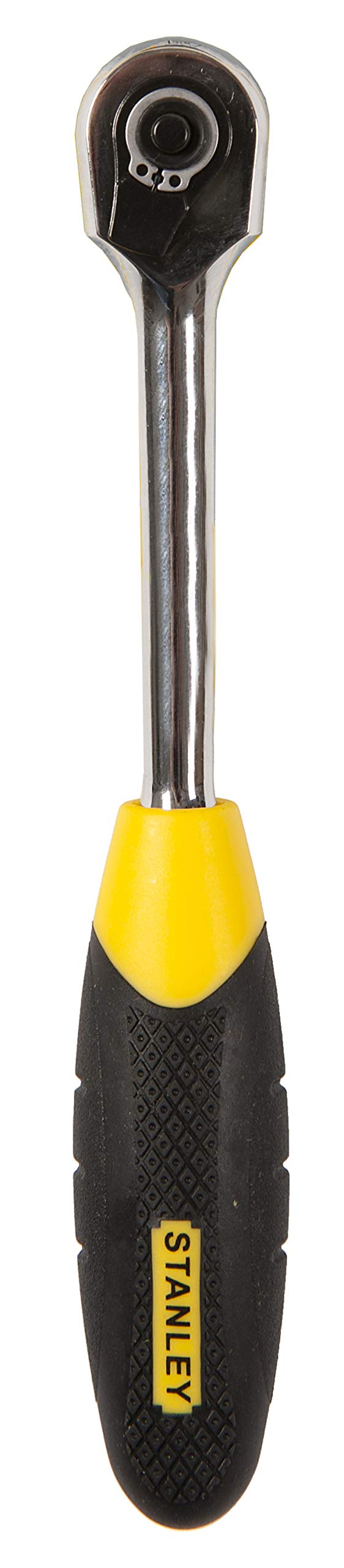 Stanley MicroTough Umschaltknarre (3/8 Zoll, 72 Zähne und 5° Einteilung, feststellbar, verchromt, Dy