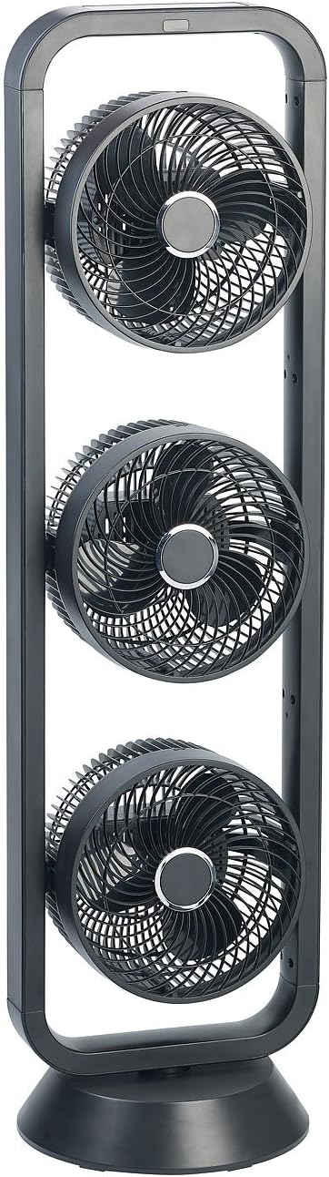 Carlo Milano Ventilator mit 3 Rotoren: Standventilator mit 3 Rotoren, 3 Stufen, Oszillation, Timer,