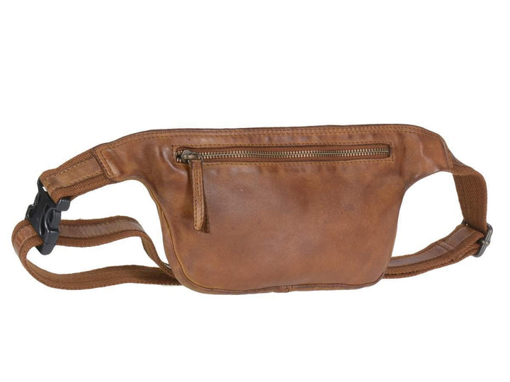 Bear Design Bauchtasche Gürteltasche Herren Damen Leder lässig modern Cognac auch Crossover zu trage