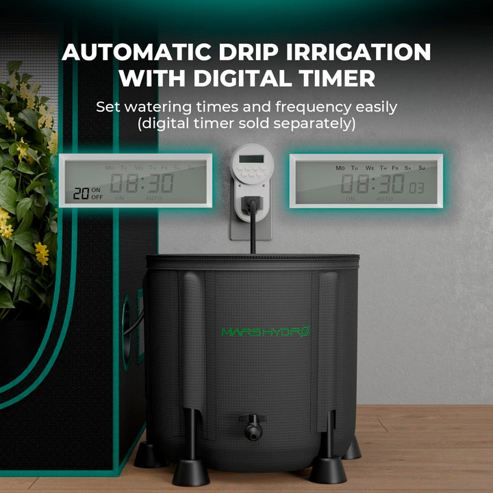 MARS HYDRO Automatische Bewässerung Bewässerungssystem indoor mit Faltbarem 50L-Eimer, Verbesserter