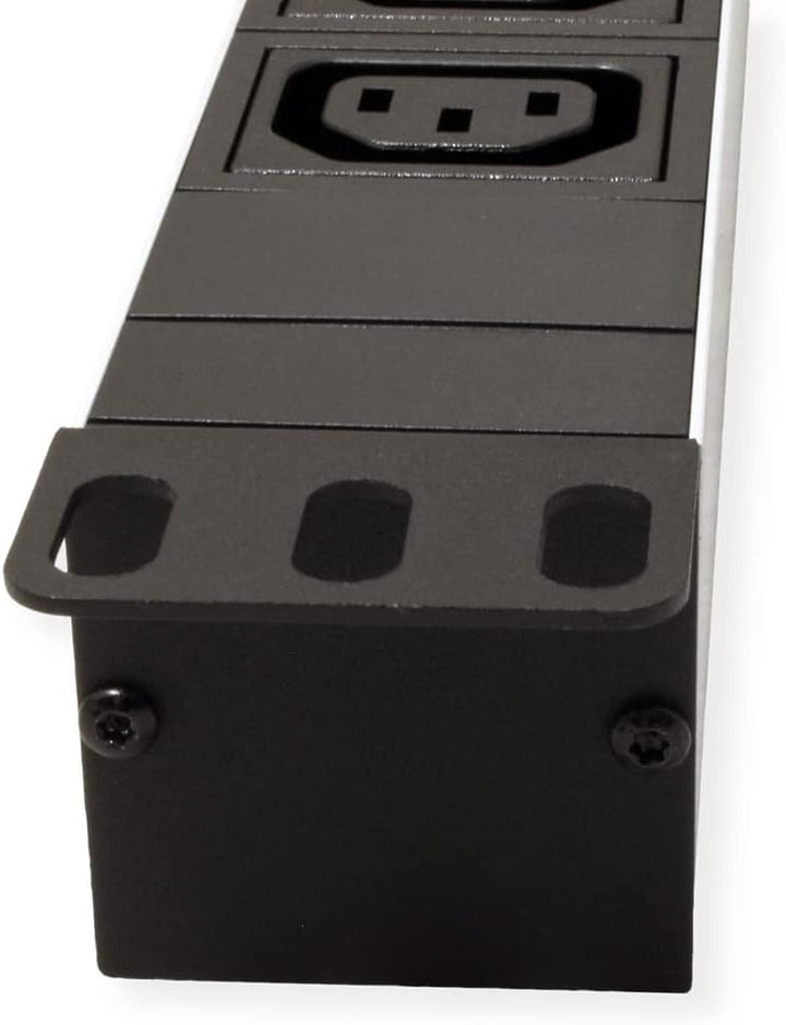 ROLINE 19"-Steckdosenleiste 8fach C13 + C20-Stecker, Aluminium, 2 m