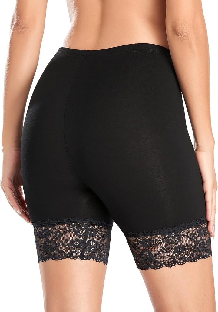 YARRCO Damen Unterhose Spitze Unter Rock Kurze Hose Unter Kleid Radlerhose Slipshorts Hohe Taille Sh