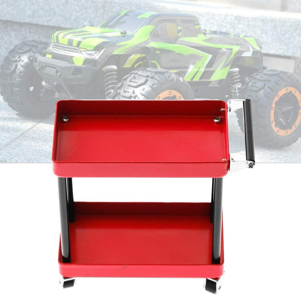 RC Car Tools Trolley, 2 Tier RC Simulation Repair Tools Trolley Tray Holder, Mobile Werkstatt Garage