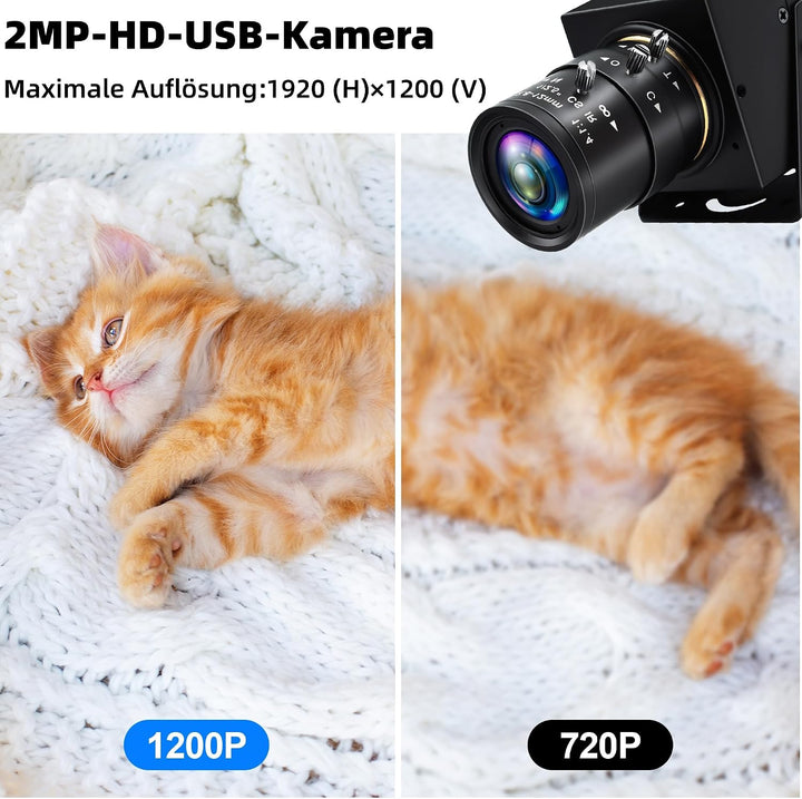 Globalverschluss USB Kamera mit 4-fachem optischem Zoom | 1200P 90fps, 2,8–12 mm manuelles Objektiv,