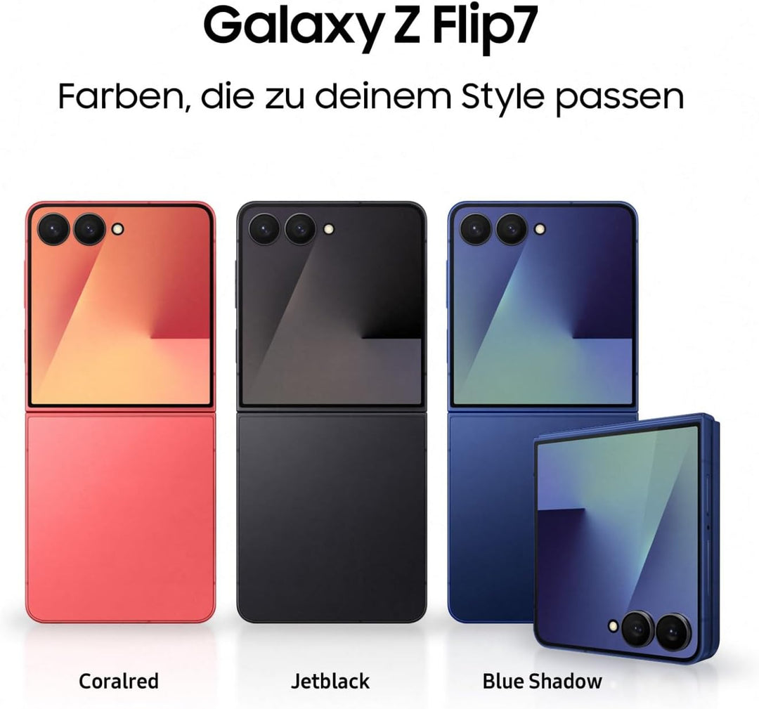 Samsung Galaxy Z Flip7 AI Smartphone mit Galaxy AI, KI-Handy mit Android, Faltbares Design, Infinity