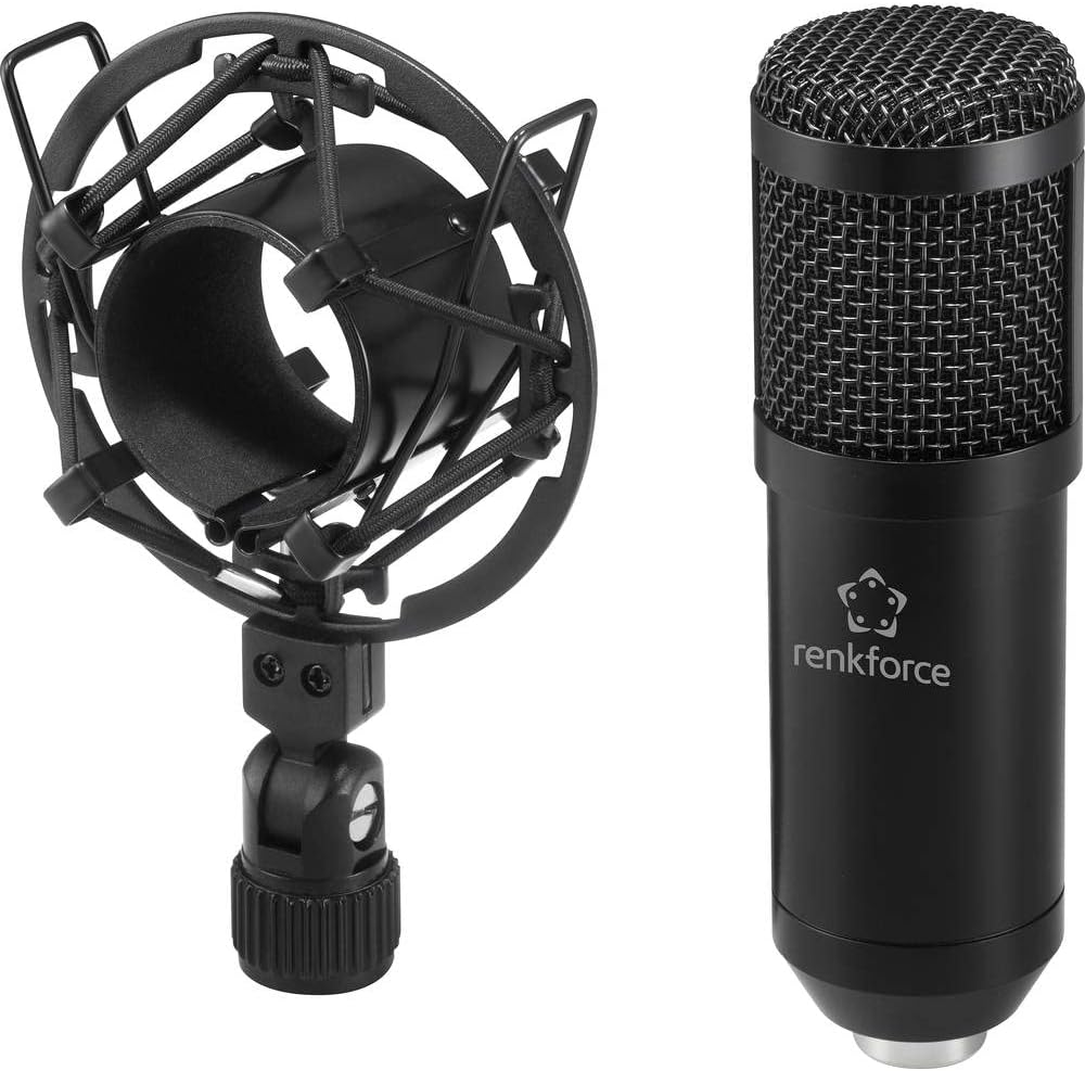 Renkforce RF-MIC-510 Stand USB-Mikrofon Übertragungsart (Details):USB inkl. Koffer, inkl Spinne, ink