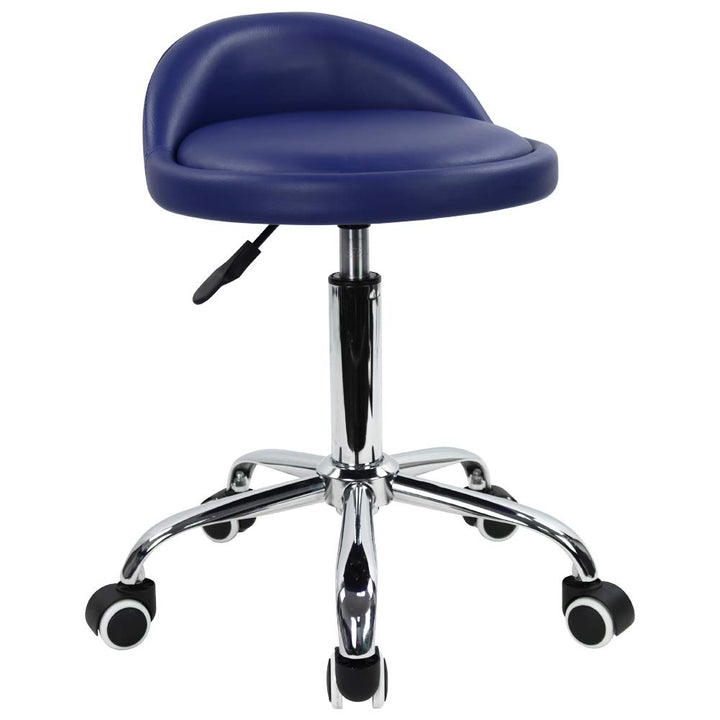 KKTONER Rollhocker mit Rückenlehne höhenverstellbar drehbar Arbeitshocker Drehhocker Rollhocker Büro